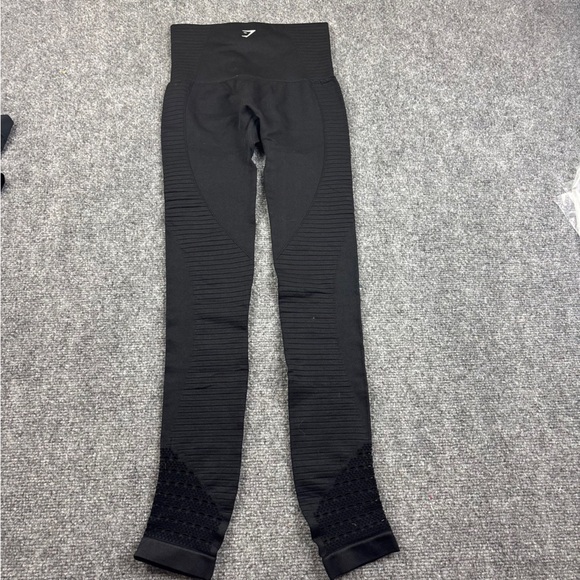 GYMSHARK Women’s Black We Do Gym Energy Seamless Leggings size: Small - Picture 2 of 8